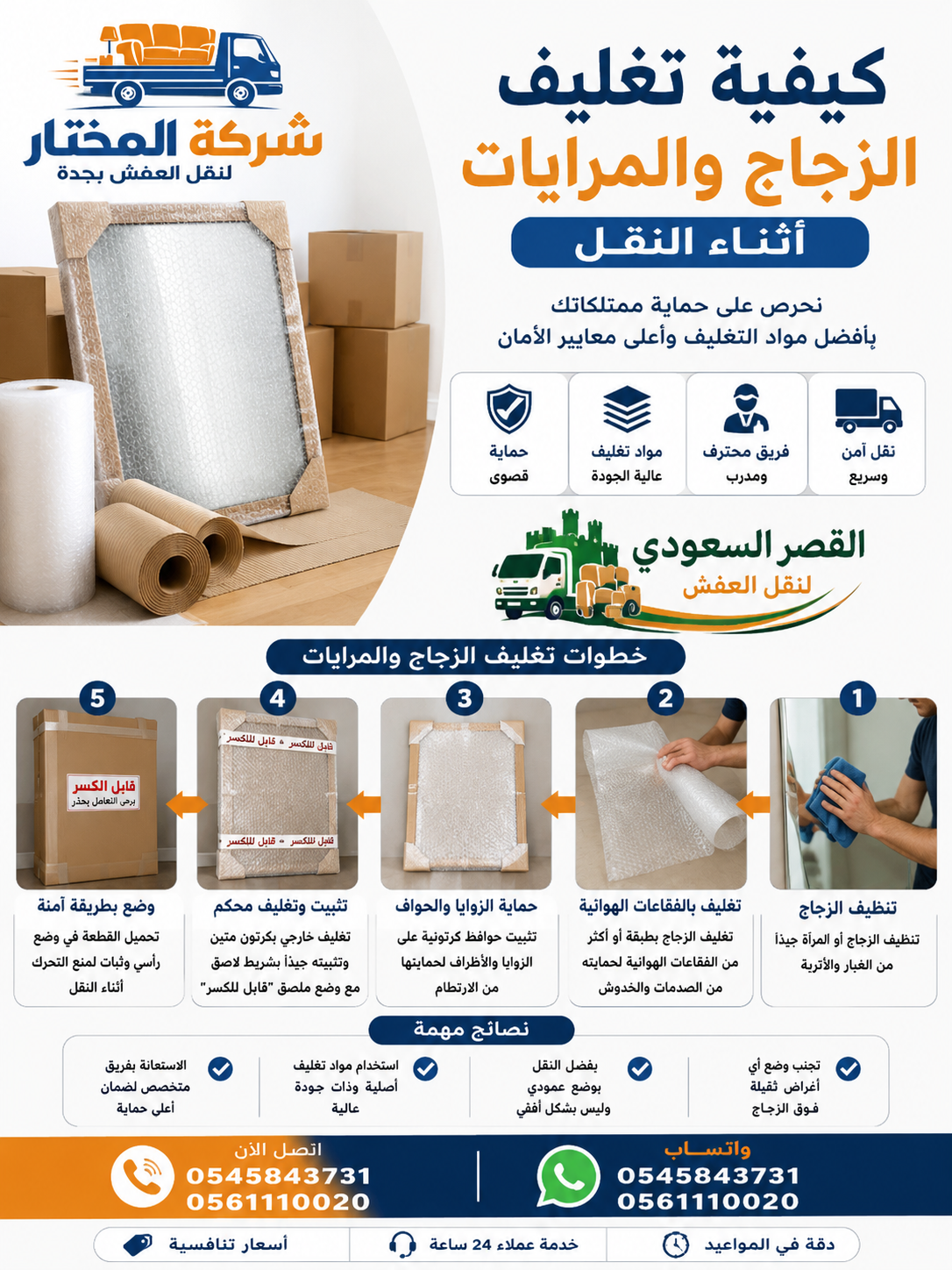 تغليف الزجاج والمرايا